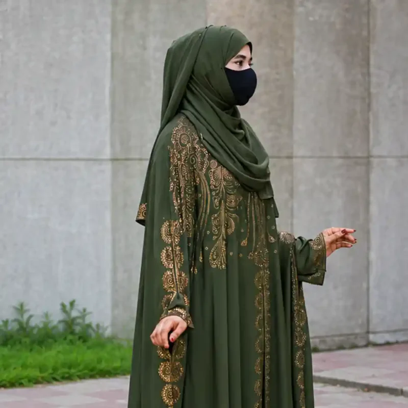 Olive Royale Luxury Persian Abaya Set