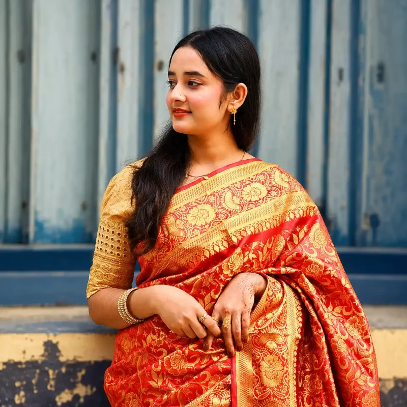 Raktima Swarnalata Katan Silk Saree