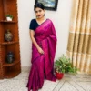 Royal Fuchsia Rose Katan Silk Saree