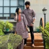 Royal Paisley Grey Printed Matching Couple Set