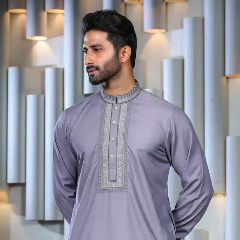 Smoky Lavender Original Pakistani Panjabi