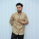 Sunset Canvas Digital Print Cotton Shirt