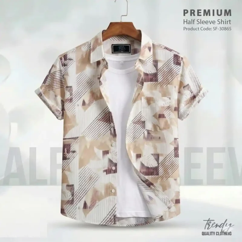 Desert Mosaic Digital Print Premium Half Sleeve Shirt