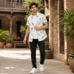 Sage Mosaic Digital Printed Premium Half Sleeve Shirt