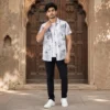Silver Prism Digital Printed Premium Half Sleeve Shirt